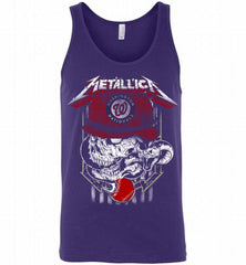 Metallica Skull Washington Nationals Logo Tank - zezetee