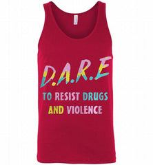DARE TO RESIST DRUGS AND VIOLENCE COLORFUL Tank - zezetee