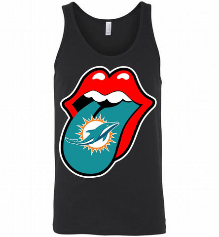 Miami Dolphins  x The Rolling Stones Logo Tank - zezetee