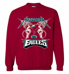 Metallica Philadelphia Eagles Logo Crewneck Sweatshirt - zezetee