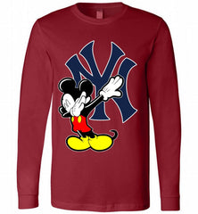 Disney Mickey Mouse Dabbing New York Yankees Long Sleeve - zezetee