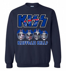 Kiss Buffalo Bills Logo Crewneck Sweatshirt - zezetee