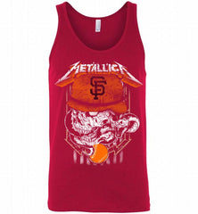 Metallica Skull San Francisco Giants Logo Tank - zezetee