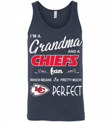 I'M A Grandma And A Kansas City Chiefs Fans I'm Pretty Much Perfect Tank - zezetee