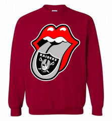 Oakland Raiders  x The Rolling Stones Logo Crewneck Sweatshirt - zezetee
