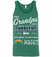 I'M A Grandpa And A Los Angeles Chargers Pretty Much Perfect Tank - zezetee