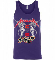Metallica Calgary Flames Logo Tank - zezetee