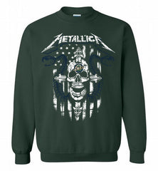 Metallica Snake Skull Utah Jazz Logo Crewneck Sweatshirt - zezetee