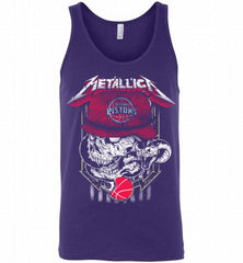 Metallica Skull Snake Detroit Pistons Tank - zezetee