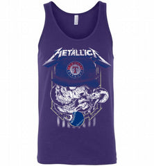 Metallica Skull Texas Rangers Logo Tank - zezetee