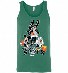 Mickey Goofy Donald Loves San Antonio Spurs Basketball Fans Tank - zezetee