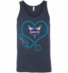 Nurse Heartbeat Love Charlotte Hornets Bobcats Tank - zezetee