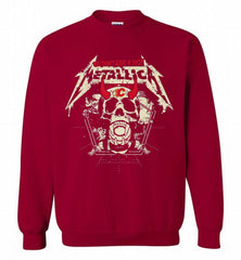 Metallica We Don't Give A Shit Calgary Flames Crewneck Sweatshirt - zezetee