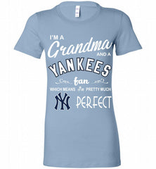 I'M A Grandma And A New York Yankees Fans Gift Bella Ladies Tee - zezetee