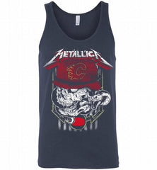 Metallica Skull Snake Calgary Flames Tank - zezetee