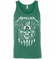 Metallica Snake Skull Oakland Raiders Logo Tank - zezetee