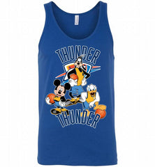 Mickey Goofy Donald Loves Oklahoma City Thunder Basketball Fans Tank - zezetee