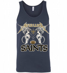 Metallica New Orleans Saints Logo Tank - zezetee