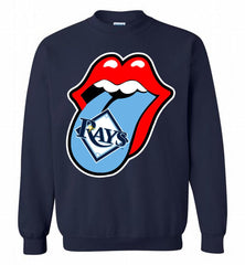 Tampa Bay Rays  x The Rolling Stones Logo Crewneck Sweatshirt - zezetee