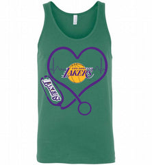 Nurse Heartbeat Love Los Angeles Lakers Tank - zezetee