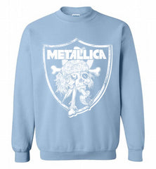 Oakland Raiders Metallica Mashup Crewneck Sweatshirt - zezetee