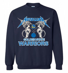 Metallica Golden State Warriors Logo Crewneck Sweatshirt - zezetee