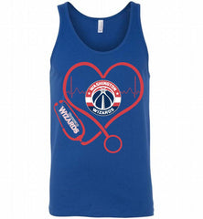 Nurse Heartbeat Love Washington Wizards Tank - zezetee