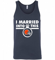I MARRIED INTO THIS CLEVELAND BROWNS GIFT Tank - zezetee