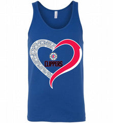Los Angeles Clippers In Diamond Heart Tank - zezetee