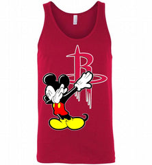 Disney Mickey Mouse Dabbing Houston Rockets Tank - zezetee