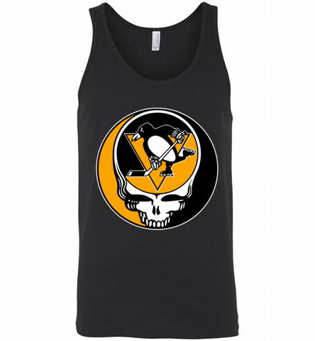 NHL TEAM PITTSBURGH PENGUINS X GRATEFUL DEAD LOGO BAND Tank - zezetee