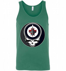 NHL TEAM WINNIPEG JETS X GRATEFUL DEAD LOGO BAND Tank - zezetee