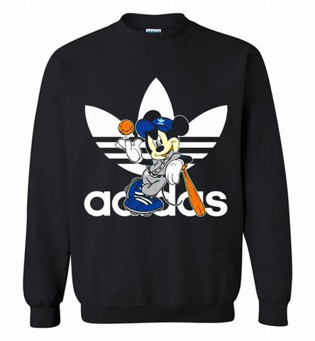 ADIDAS BASEBALL MICKEY MOUSE DISNEY SPORTS Crewneck Sweatshirt - zezetee