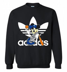 ADIDAS BASEBALL MICKEY MOUSE DISNEY SPORTS Crewneck Sweatshirt - zezetee