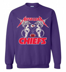 Metallica Kansas City Chiefs Logo Crewneck Sweatshirt - zezetee