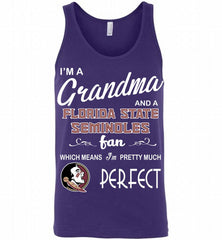 I'M A Grandma And A Florida State Seminoles Fan Tank - zezetee