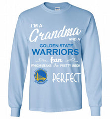 I'M A Grandma And A Golden State Warriors Fans Perfect Gildan Long Shirt - zezetee