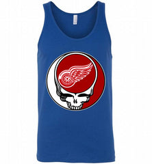NHL TEAM DETROIT RED WINGS X GRATEFUL DEAD LOGO BAND Tank - zezetee