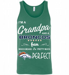 I'M A Grandpa And A Denver Broncos Pretty Much Perfect Tank - zezetee