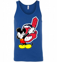 Disney Mickey Mouse Dabbing Cleveland Indians Tank - zezetee