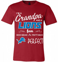 I'M A Grandpa And A Detroit Lions Pretty Much Perfect Canvas USA - zezetee