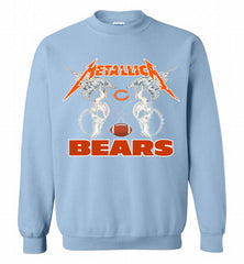 Metallica Chicago Bears Logo Crewneck Sweatshirt - zezetee