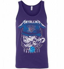 Metallica Skull Snake Oklahoma City Thunder Tank - zezetee