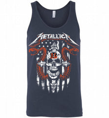 Metallica Snake Skull Cincinnati Bengals Logo Tank - zezetee