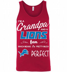 I'M A Grandpa And A Detroit Lions Pretty Much Perfect Tank - zezetee