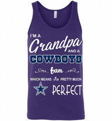 I'M A Grandpa And A Dallas Cowboys Pretty Much Perfect Tank - zezetee