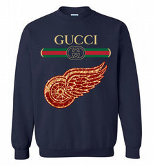 Gucci Detroit Red Wings Logo Crewneck Sweatshirt - zezetee