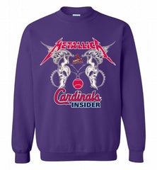 Metallica St Louis Cardinals Logo Crewneck Sweatshirt - zezetee