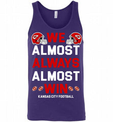Kansas City Chiefs We Almost Always Almost Win Tank - zezetee