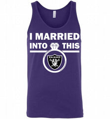 I MARRIED INTO THIS NFL Oakland Raiders Fans Gift Tank - zezetee